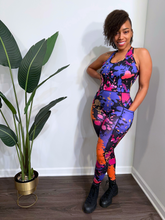 Load image into Gallery viewer, Picasso Artsy Colorful Fitness Jumpsuit Bodysuit With Pockets