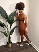 Load image into Gallery viewer, Luxe Sports Bra (Cola Brown)