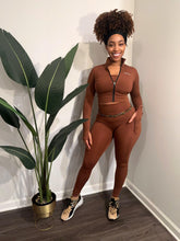 Load image into Gallery viewer, Luxe Cropped Jacket (Cola Brown)