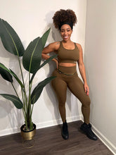 Load image into Gallery viewer, Luxe Sports Bra (Olive Green)