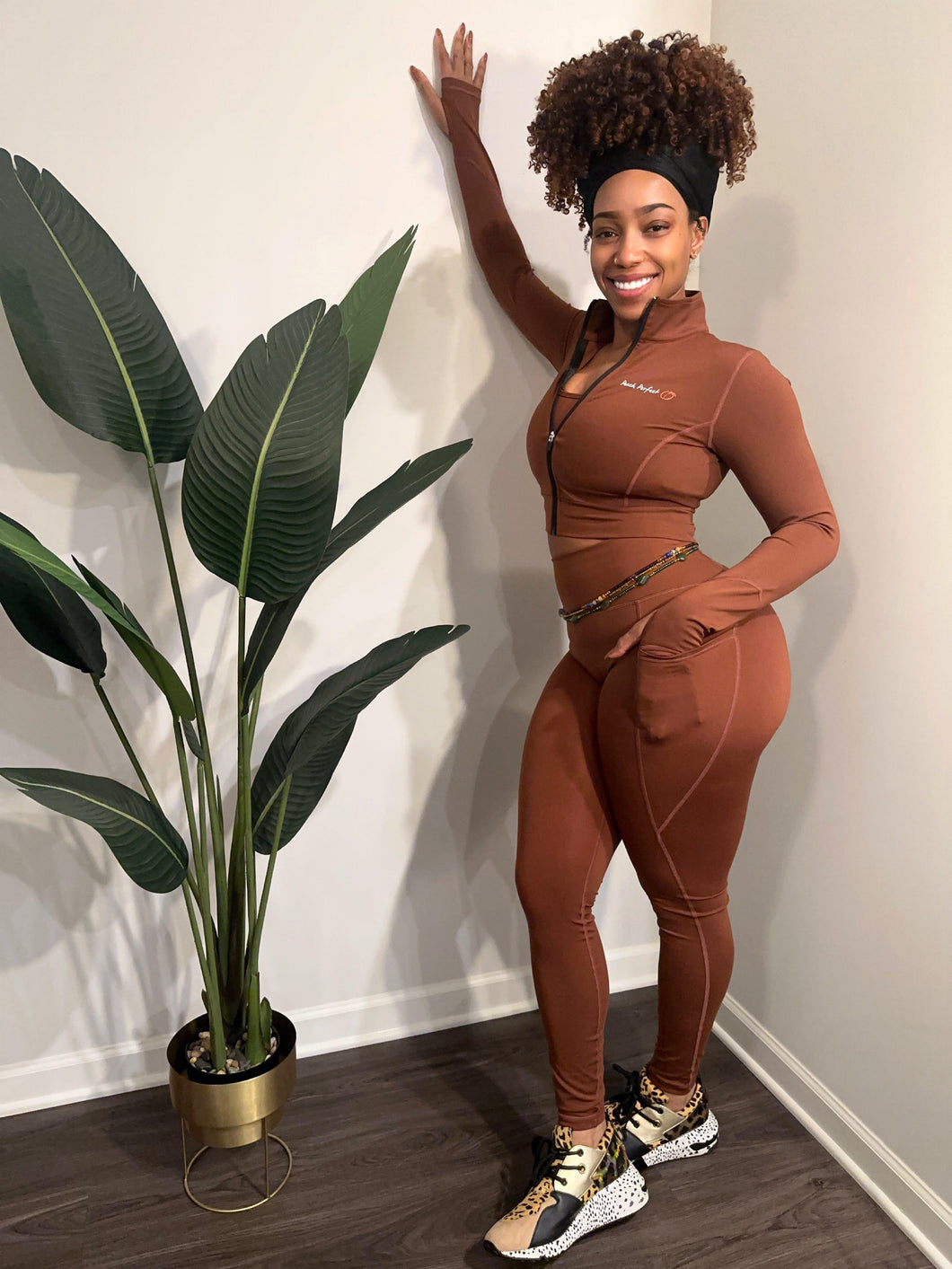Luxe Cropped Jacket (Cola Brown)