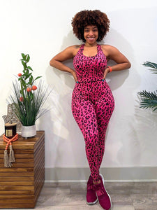 Spot Me Leopard Print Bodysuit (Magenta)